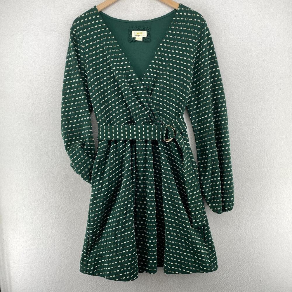 Maeve Green and White Mini Dress - Picture 12 of 15